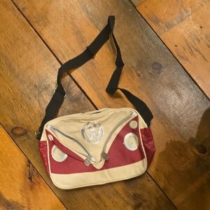 Volkswagen Red and Cream Crossbody Bag